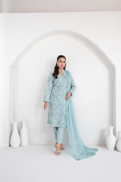 SAMIRA 3pcs Un-Stitched Emb Karrandi [D-5627]