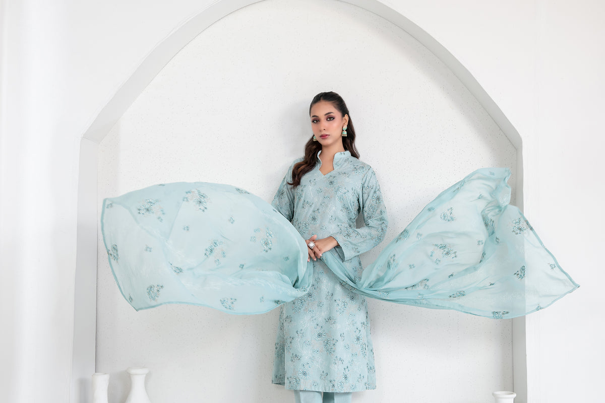 SAMIRA 3pcs Un-Stitched Emb Karrandi [D-5627]