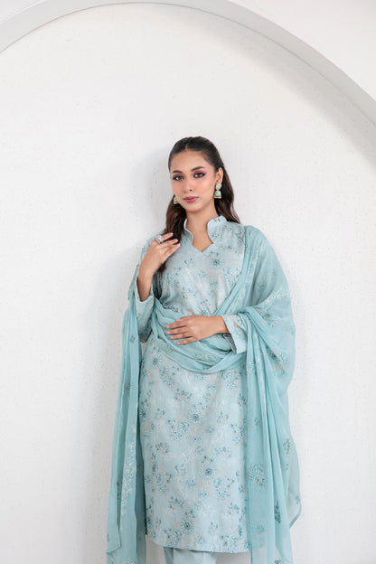 SAMIRA 3pcs Un-Stitched Emb Karrandi [D-5627]