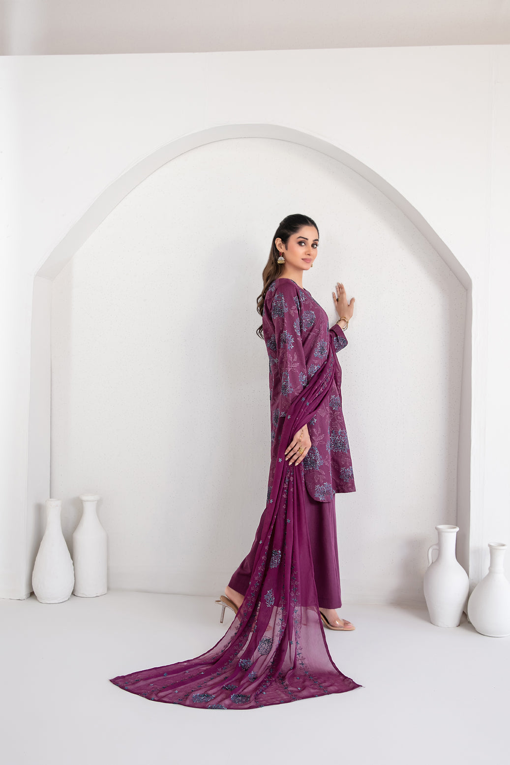 SAMIRA 3pcs Un-Stitched Emb Karrandi [D-5631]