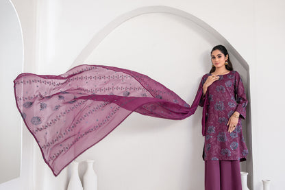 SAMIRA 3pcs Un-Stitched Emb Karrandi [D-5631]