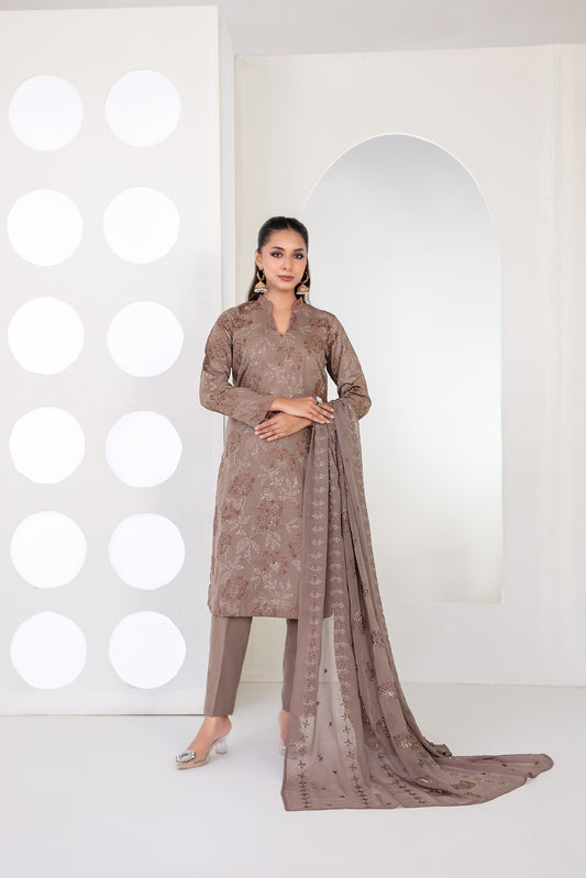 SAMIRA 3pcs Un-Stitched Emb Karrandi [D-5629]