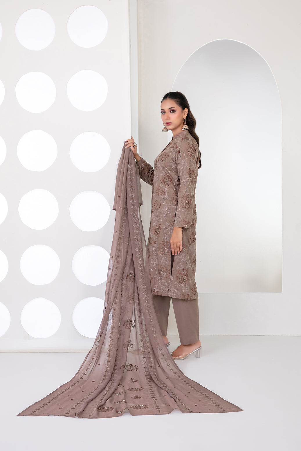 SAMIRA 3pcs Un-Stitched Emb Karrandi [D-5629]