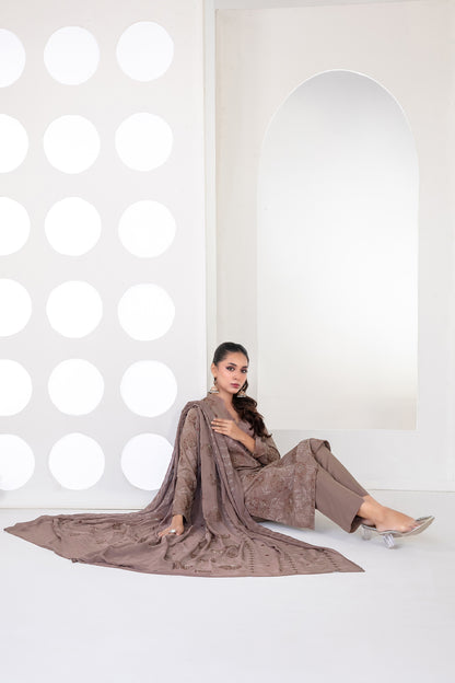 SAMIRA 3pcs Un-Stitched Emb Karrandi [D-5629]