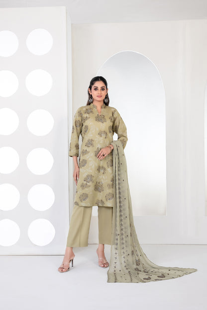 SAMIRA 3pcs Un-Stitched Emb Karrandi [D-5630]