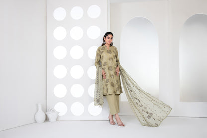 SAMIRA 3pcs Un-Stitched Emb Karrandi [D-5630]