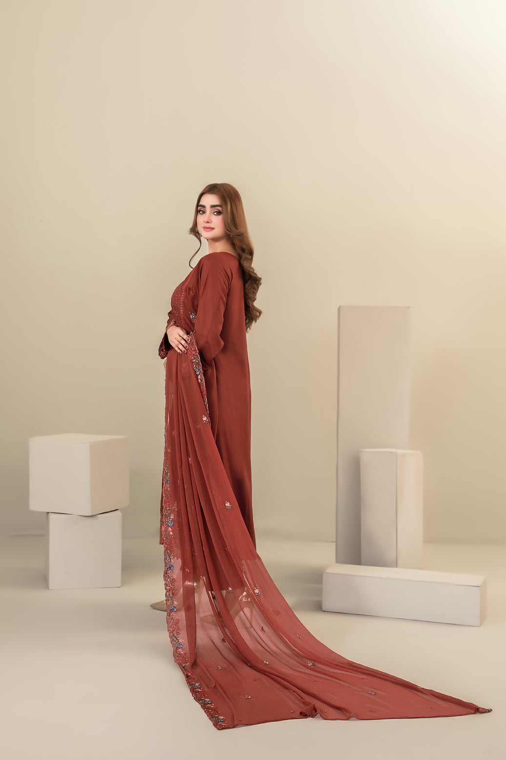 SEHEJ 3pcs Un-Stitched Emb Staple [D-5664]