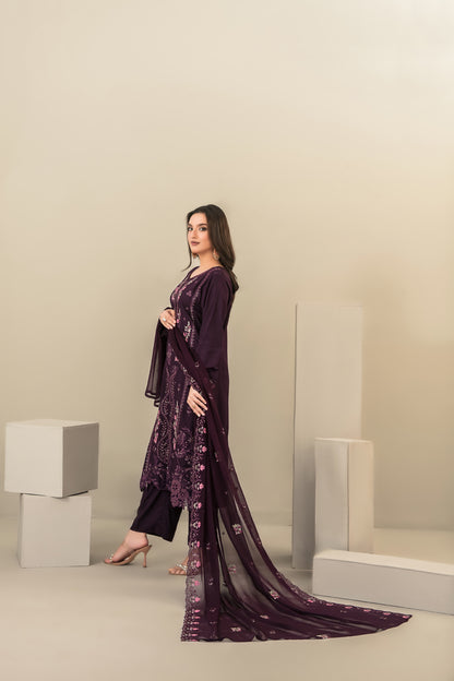 SEHEJ 3pcs Un-Stitched Emb Staple [D-5665]