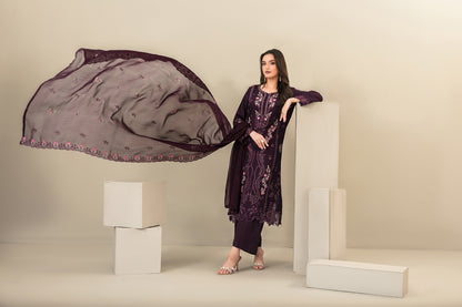 SEHEJ 3pcs Un-Stitched Emb Staple [D-5665]