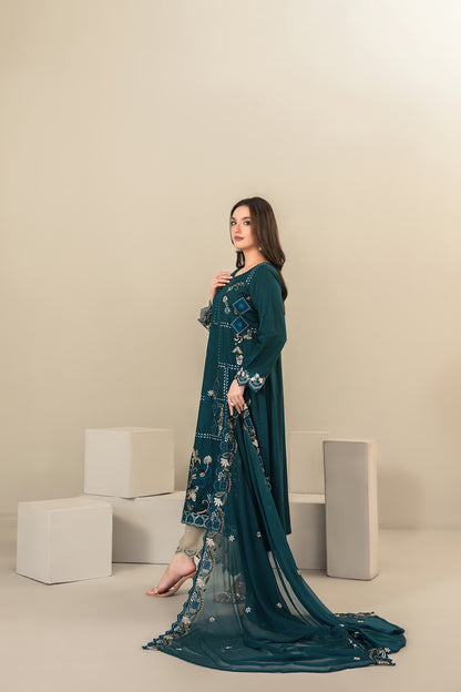SEHEJ 3pcs Un-Stitched Emb Staple [D-5668]