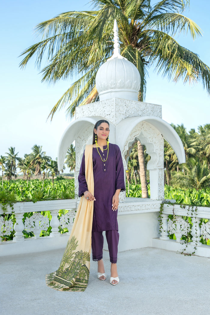 Heer Vol-2 3pcs Stitched Jacquard Lawn [D-1882]