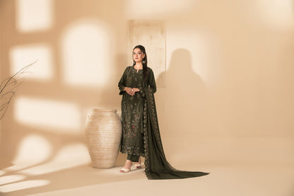 MONAE 3pcs Un-Stitched Emb Dhanak [D-5617]
