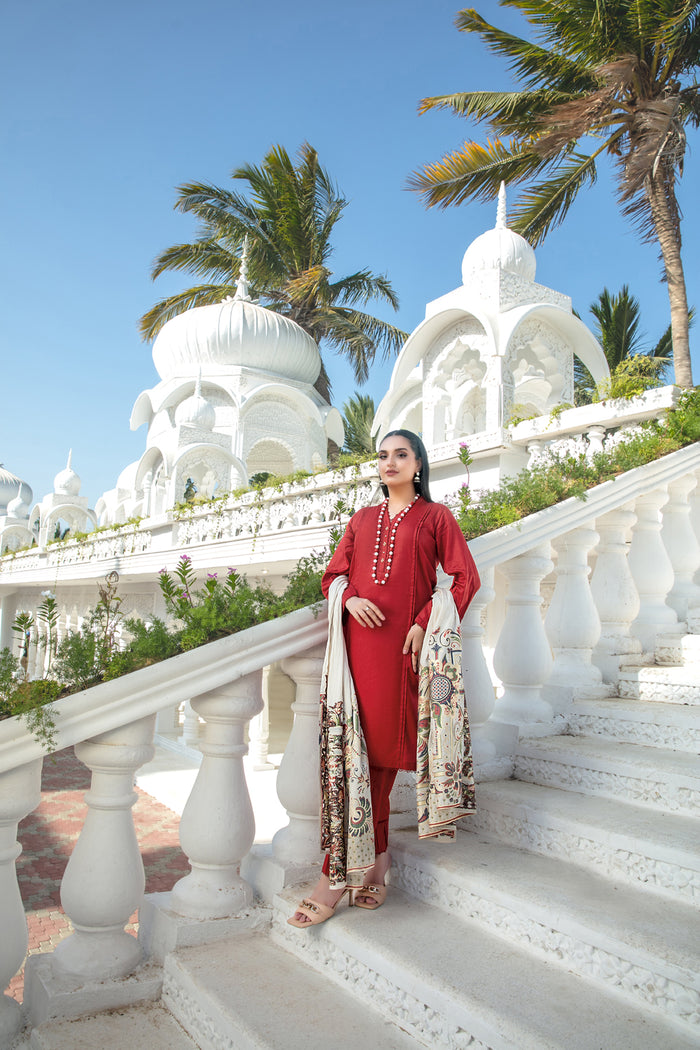 Heer Vol-2 3pcs Stitched Jacquard Lawn [D-1878]
