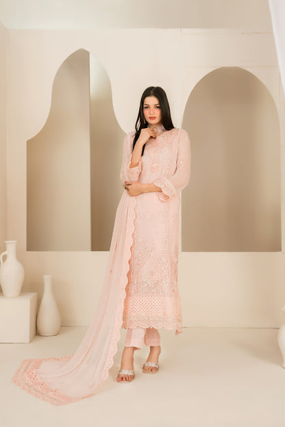 EMBER 3pcs SEMI-Stitched Emb CHIFFON