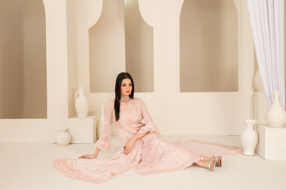 EMBER 3pcs SEMI-Stitched Emb CHIFFON