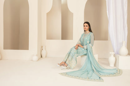 EMBER 3pcs SEMI-Stitched Emb CHIFFON
