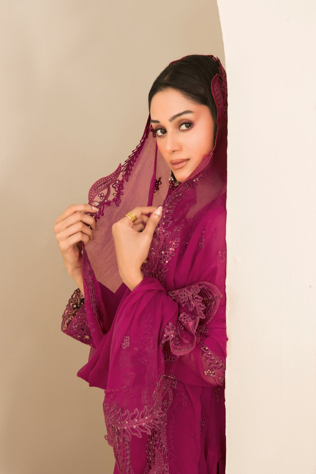 EMBER 3pcs SEMI-Stitched Emb CHIFFON