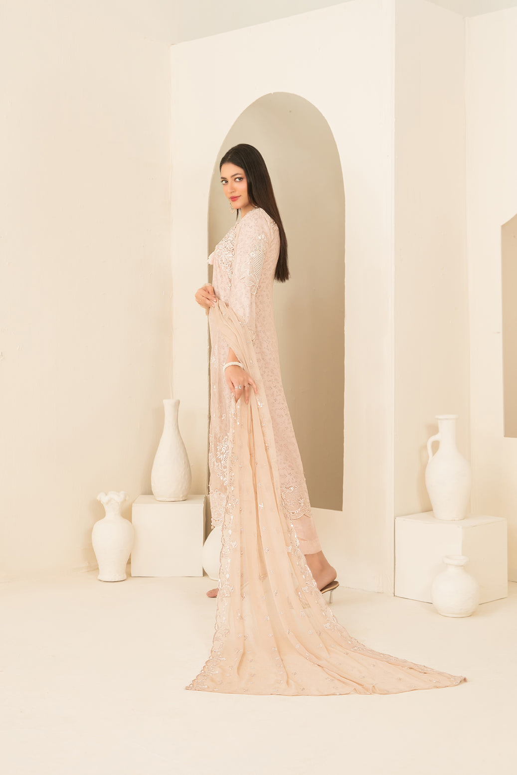 EMBER 3pcs SEMI-Stitched Emb CHIFFON