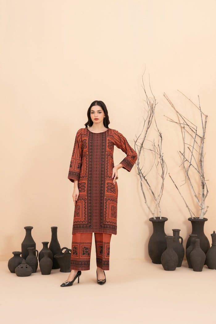 Dinah 2pcs Stitched Printed Khaddar [D-4608]