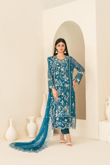 EMBER 3pcs SEMI-Stitched Emb CHIFFON