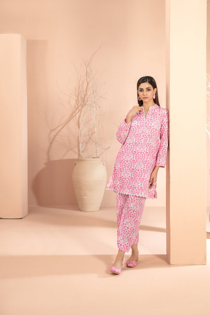 ANHA 2Pcs Stitched Printed Swiss Lawn [D-3219]