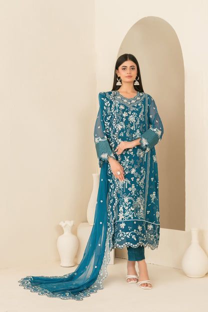 EMBER 3pcs SEMI-Stitched Emb CHIFFON