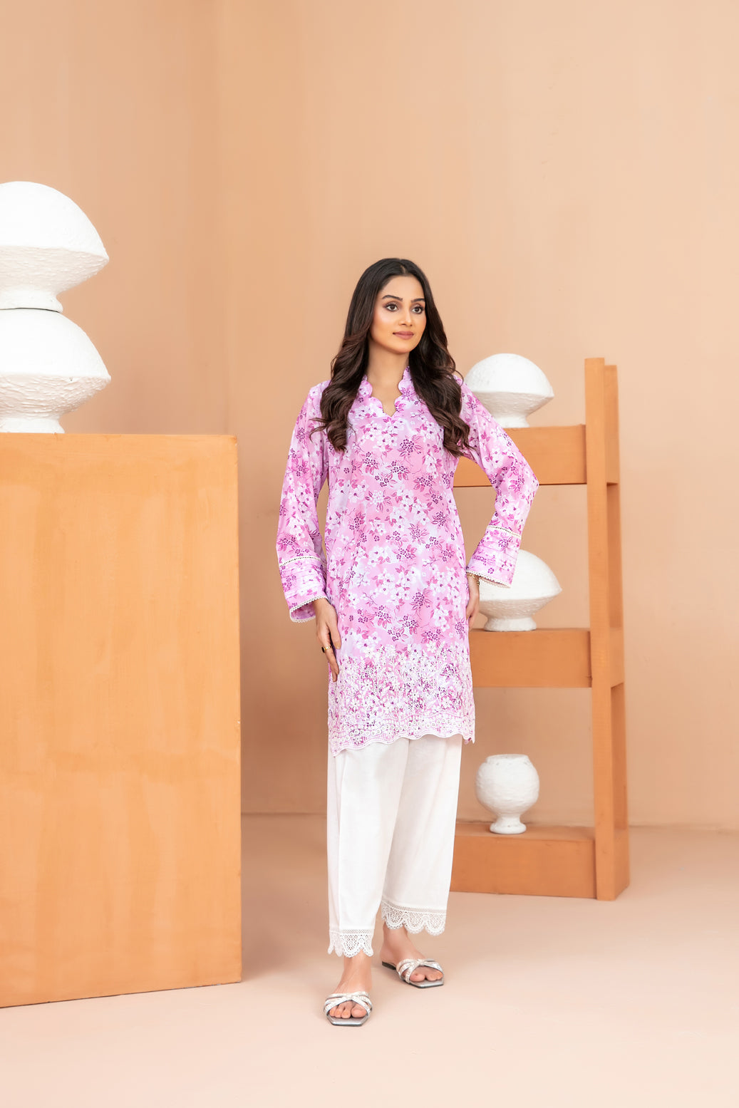 Marella 2pcs Stitched Emb Printed Swiss [D-2066]
