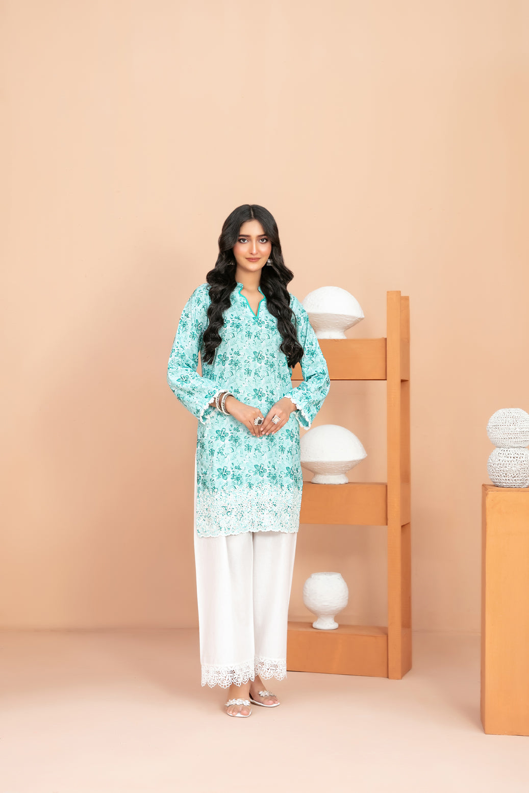 Marella 2pcs Stitched Emb Printed Swiss [D-2071]