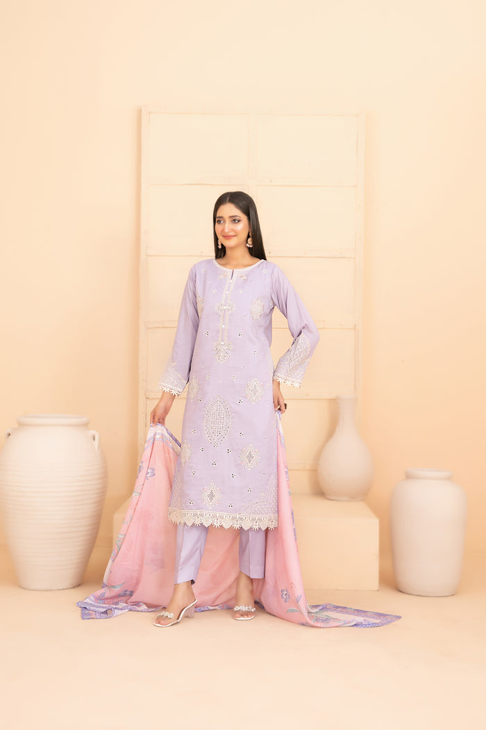 Amara 3Pcs Stitched Fancy Emb Staple D-5218