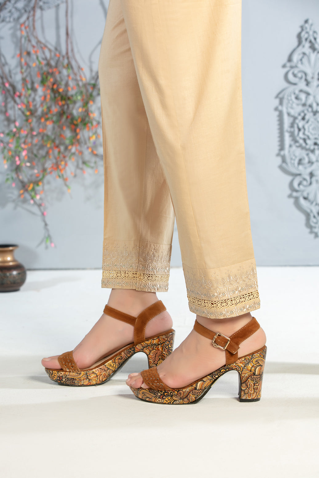 D-1174- C  Cotton Trouser