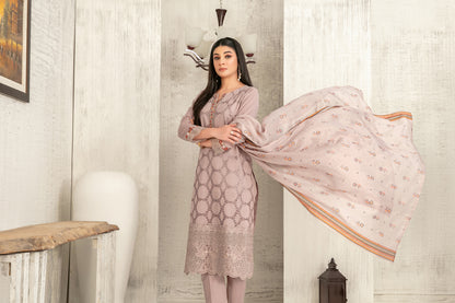 Hiranur 3pcs Stitched Fancy Emb Lawn [D-3195]