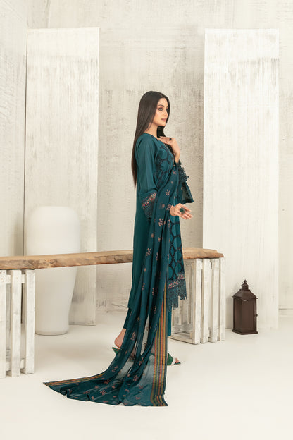 Hiranur 3pcs Stitched Fancy Emb Lawn [D-3200]