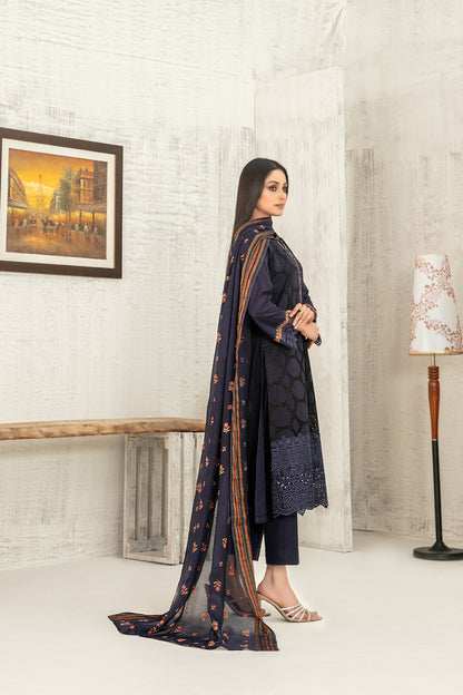 Hiranur 3pcs Stitched Fancy Emb Lawn [D-3197]