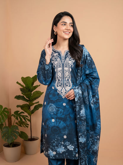 MAHIRI 3pcs Un-Stitched Emb Printed Staple [D-5922]