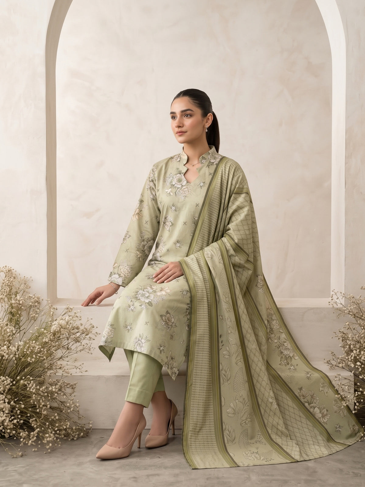 ZEBA 3pcs Un-Stitched Printed Staple [D-6656]
