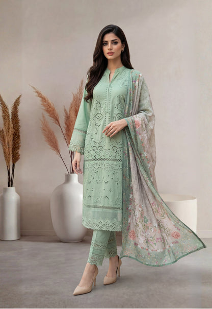 NAZNIN 3pcs Stitched Emb Staple