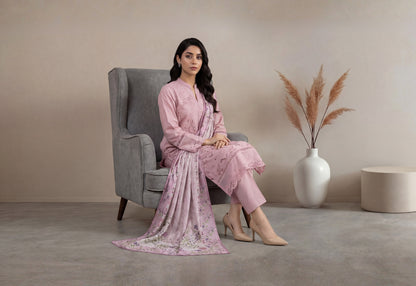 NAZNIN 3pcs Stitched Emb Staple