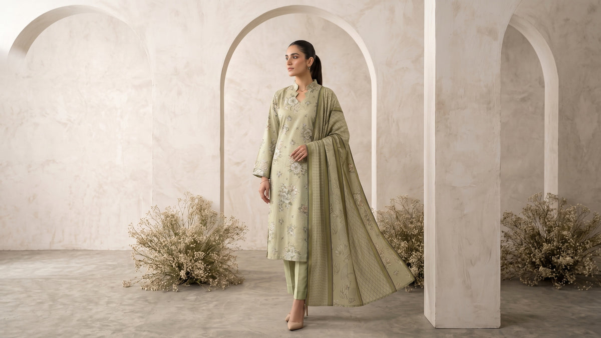 ZEBA 3pcs Un-Stitched Printed Staple [D-6656]