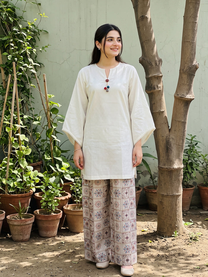 AFSANE 2pcs Stitched Emb Cotton [D-4490]