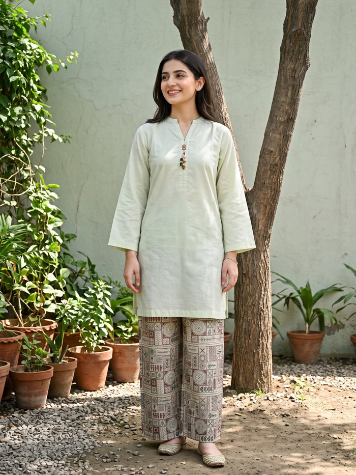 AFSANE 2pcs Stitched Emb Cotton [D-4481]