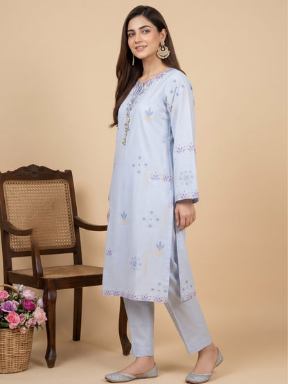 NAIMAAH 2pcs Stitched Emb Cotton [D-5157]