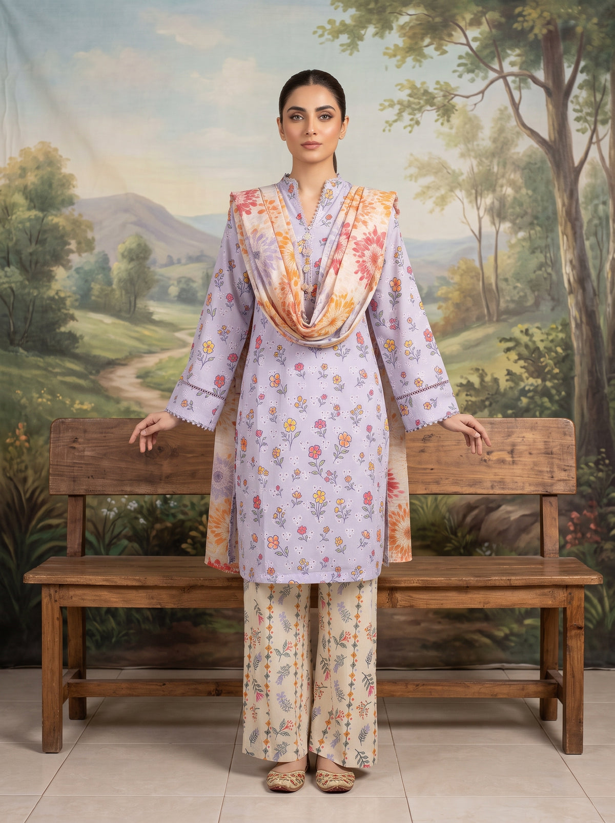 HAYAL V2 Stitched Emb Printed Lawn [D-4522]