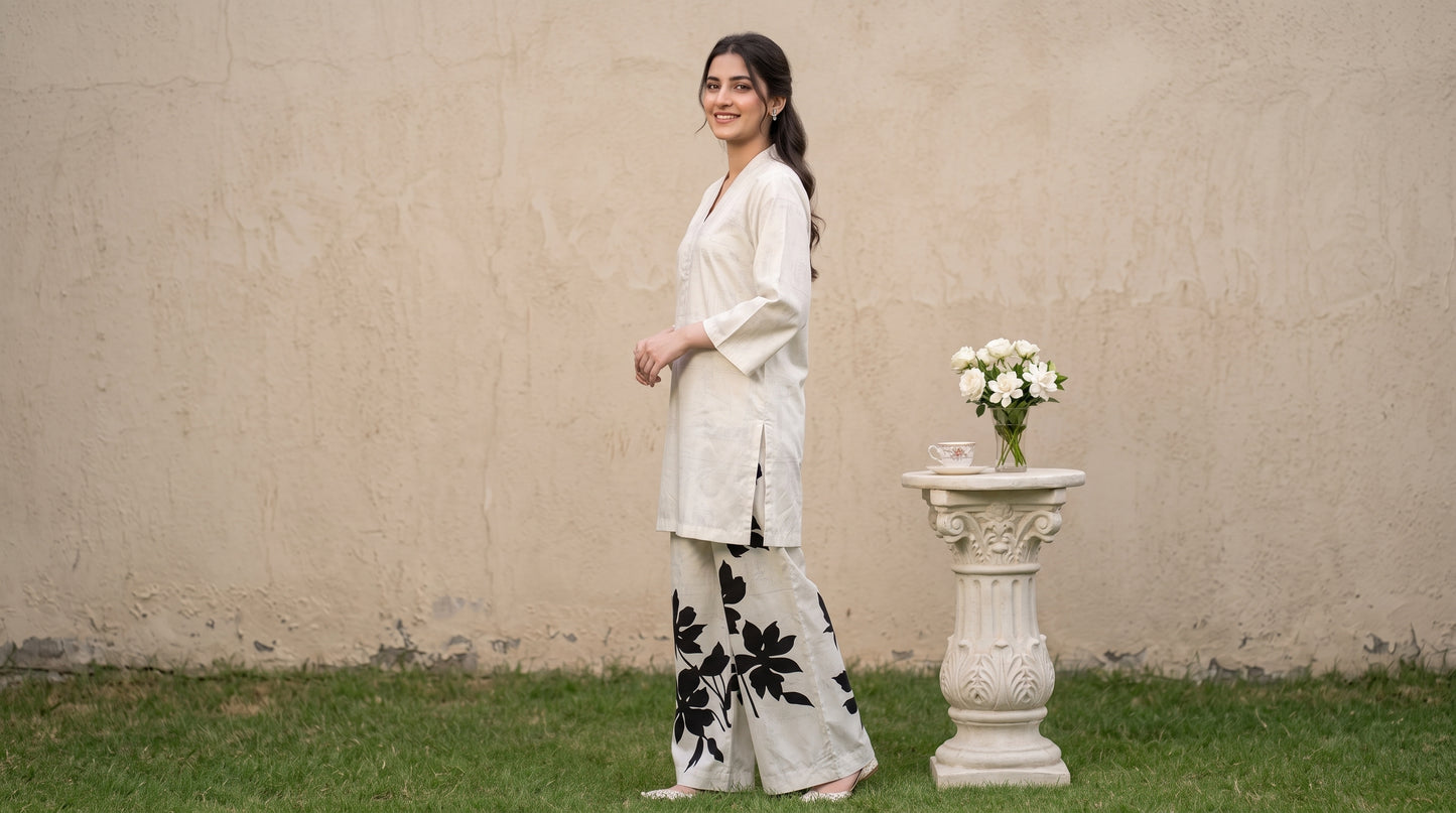 Emaan 2pcs Stitched Printed Crepe [D-4384]