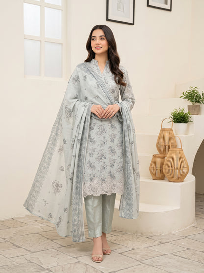 CALIA 3pcs Un-Stitched Emb Printed Staple [D-6072]