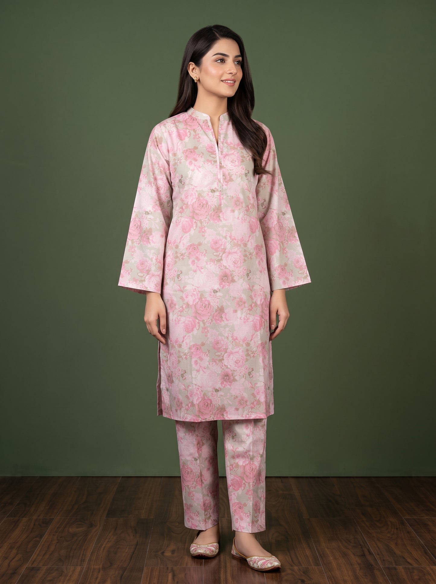 Elyora 2pcs Stitched Printed Cotton [D-4361]