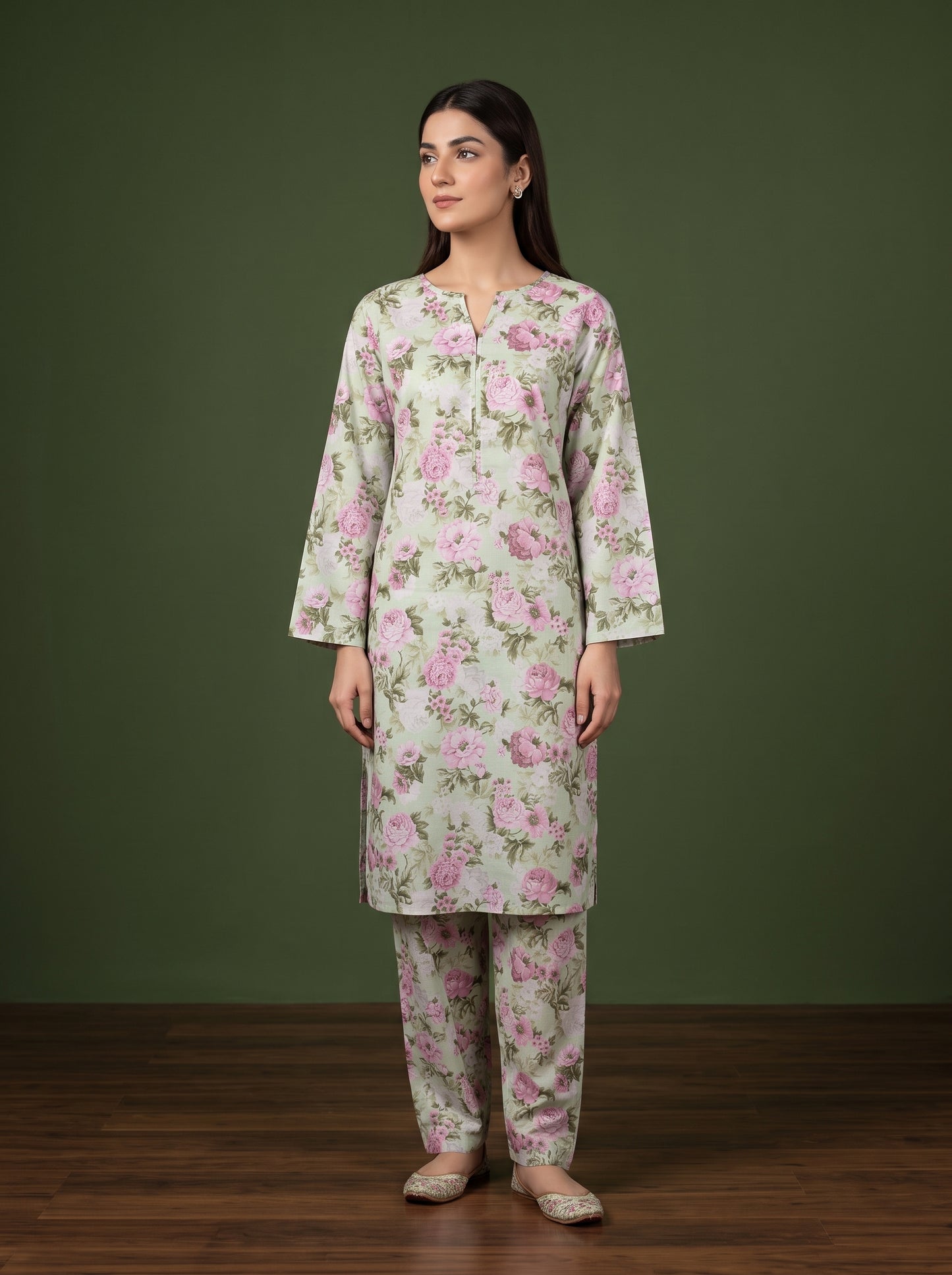 Elyora 2pcs Stitched Printed Cotton [D-4362]