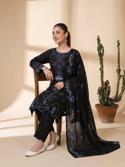 MARJAAN 3pcs Un-Stitched Emb Dhanak [D-5878]