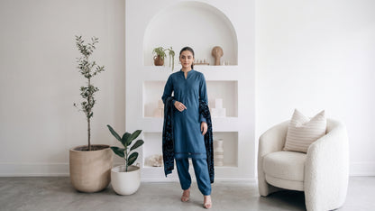 AERIS 3pcs Un-Stitched Jacquard  Dhanak [D-6748]