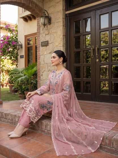 ZAFIELLE 3pcs Semi-Stitched Emb Chiffon [D-5101]