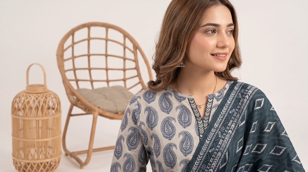 SILSILA 3pcs Un-Stitched Printed Khaddar [D-6281]